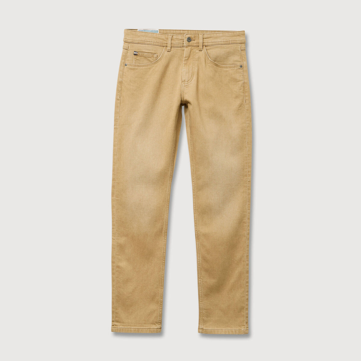 Jeans straight longueur 32 denim camel homme