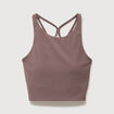 Brassi&egrave;re ajust&eacute;e cropped marron femme