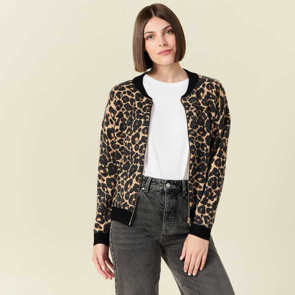 Gilet zippé éco-responsable noir femme