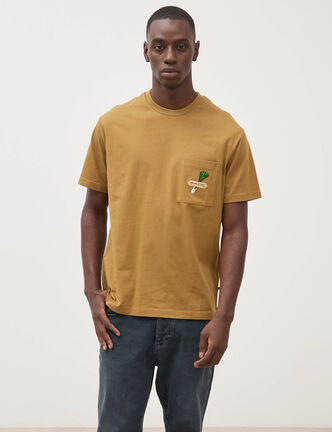 T-shirt en coton camel homme