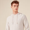 Pull à capuche ecru homme