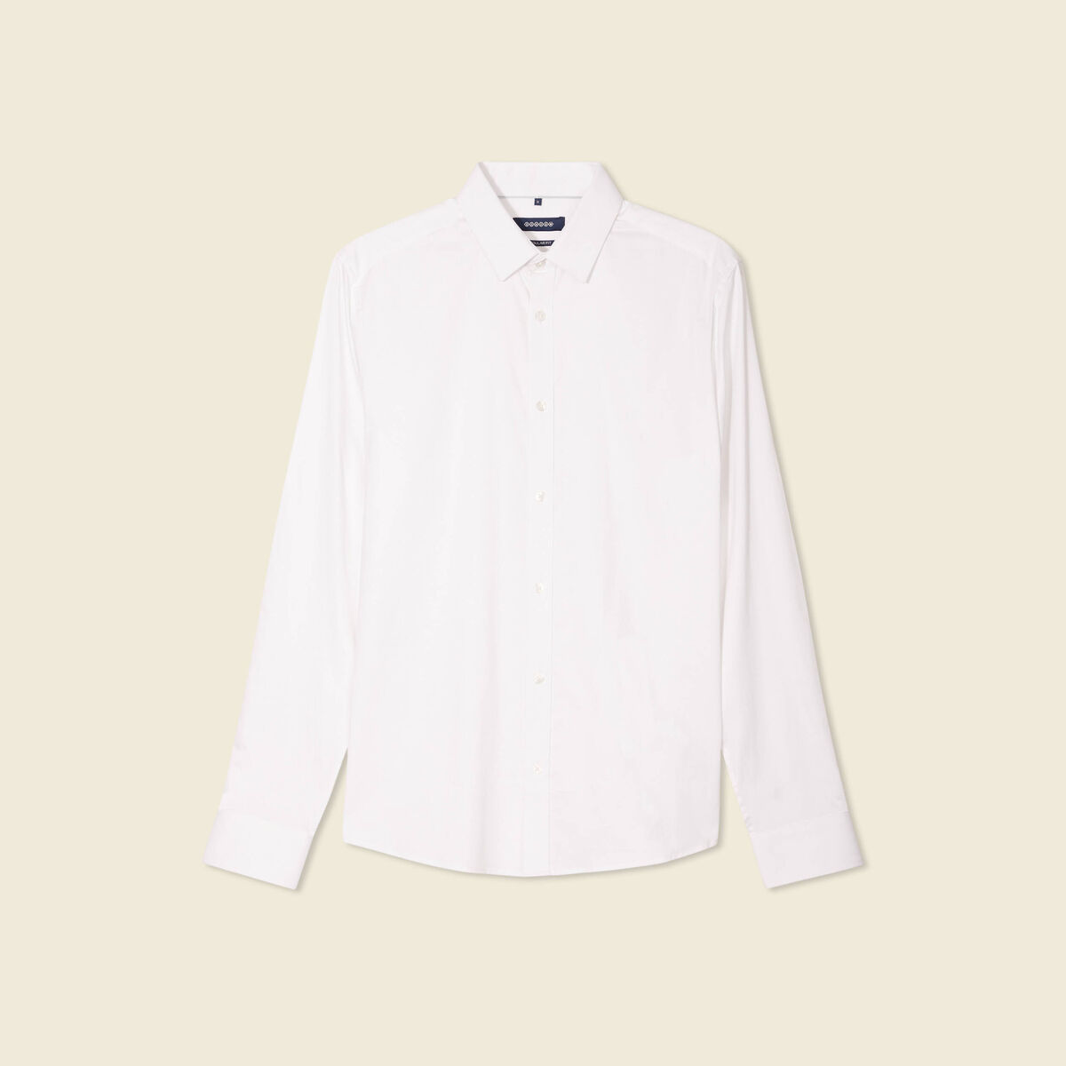 Chemise manches longues blanc homme