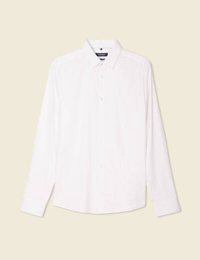 Chemise manches longues blanc homme