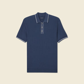 Polo manches courtes bleu foncé homme
