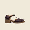 Sandales salom&eacute; &agrave; talons prune femme