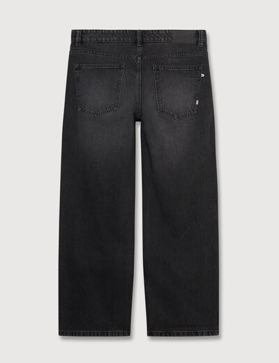 Jeans large 5 poches longueur 32 denim snow noir homme