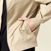 Blouson zippé col montant gris homme