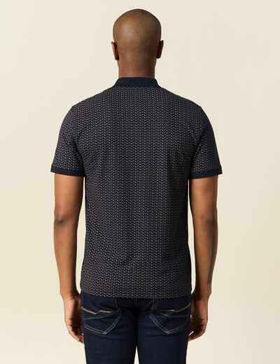 Polo éco-responsable bleu marine homme