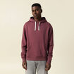 Sweat &agrave; capuche bordeaux homme