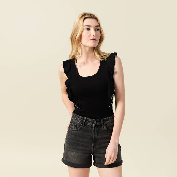 Débardeur sans manches noir femme