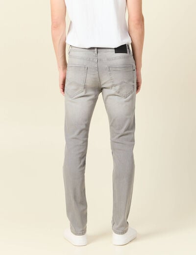 Jeans slim éco-responsable denim snow gris homme