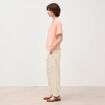 Chemise manches 3/4 orange abricot femme