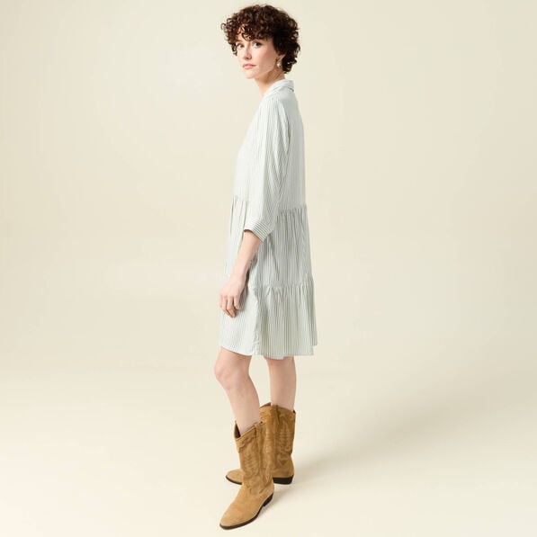 robe patineuse boutonnee vert olive femme Robe patineuse boutonnée vert olive femme