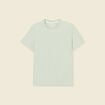 T-shirt ray&eacute; droit manches courtes vert olive homme