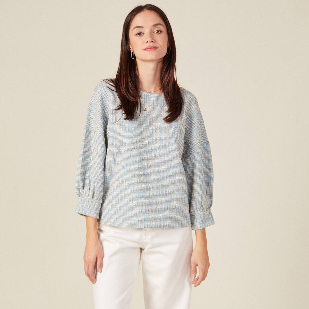 Sweat éco-responsable bleu femme