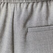 Pantalon taille haute fluide gris clair femme