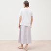 T-shirt droit col rond manches courtes blanc femme