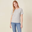 T-shirt manches courtes bleu foncé femme
