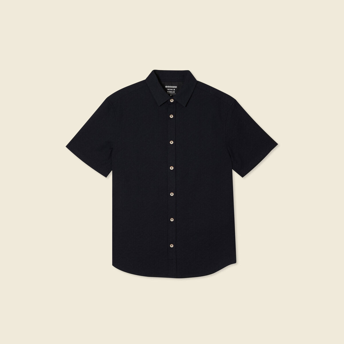 Chemise manches courtes noir homme