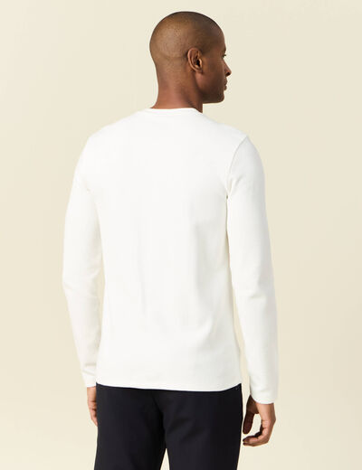 T-shirt manches longues ecru homme