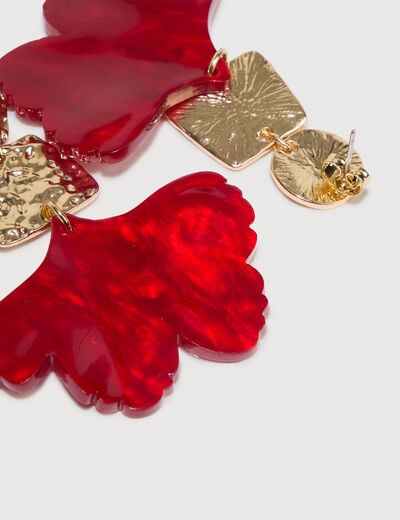 Boucles d'oreilles rouge femme