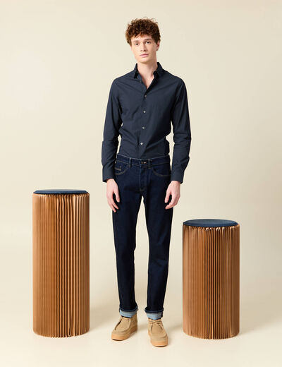 Chemise bleu marine homme