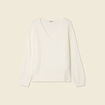 Pull manches longues ecru femme