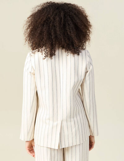 Veste blazer manches longues blanc femme