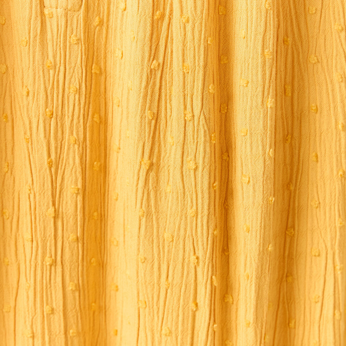 Robe longue évasée fluide jaune femme