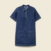 Robe jeans manches courtes denim stone femme