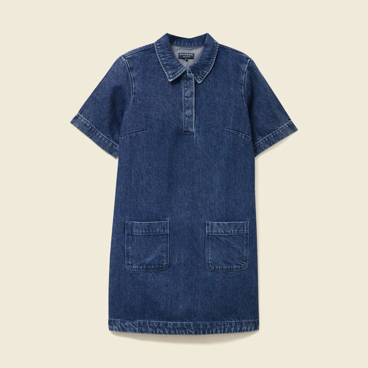 Robe jeans manches courtes denim stone femme