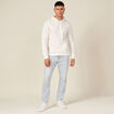 Sweat manches longues ecru homme