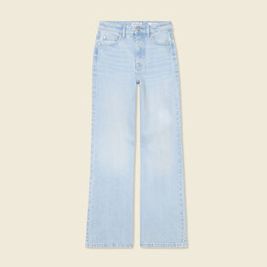 jeans large eco responsable denim bleach femme Jeans large éco-responsable denim bleach femme