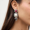 Boucles d'oreilles camel femme