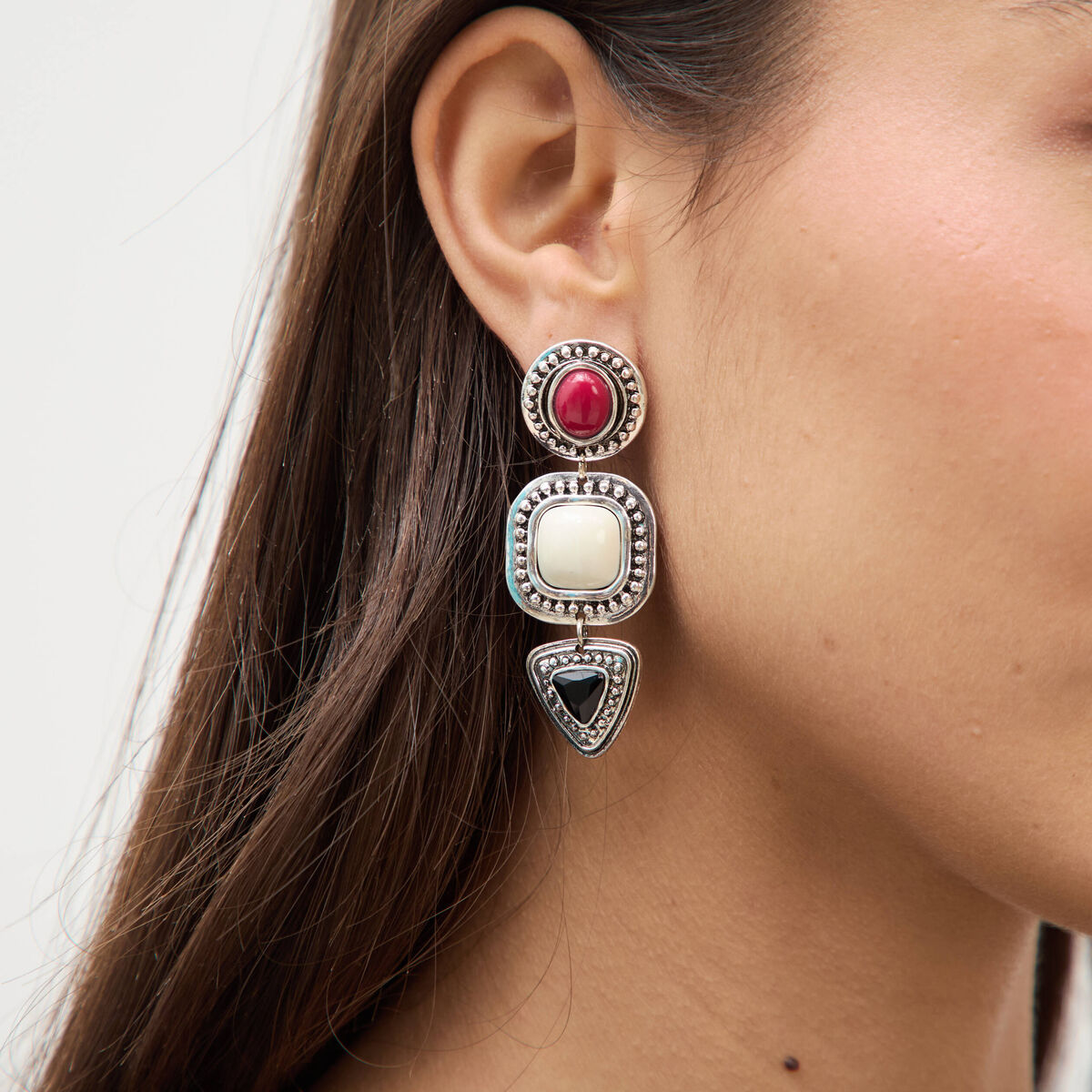 Boucles d'oreilles camel femme