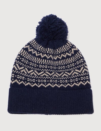 Bonnet bleu marine homme