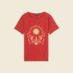 T-shirt éco-responsable rouge foncé femme