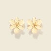Boucles d'oreilles forme fleur jaune pastel femme