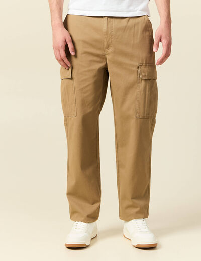 Cargo coupe battle en coton vert kaki homme