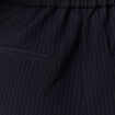 Pantalon large taille haute fluide bleu marine femme