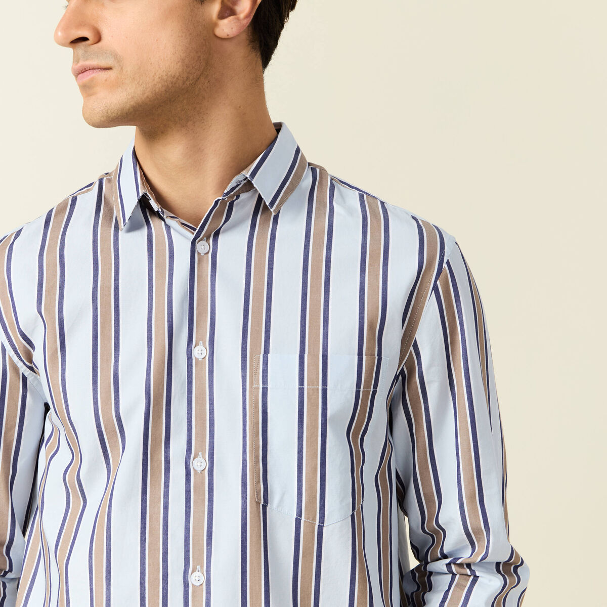 Chemise manches longues bleu ciel homme