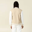 Veste sweat oversize manches longues beige homme