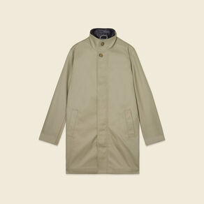 Trench mi-long col montant vert kaki homme