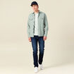 T-shirt éco-responsable bleu gris homme
