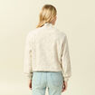 Veste manches longues col montant ecru femme