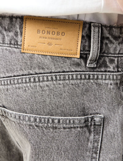 Jeans large relaxed denim gris homme
