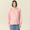 Blouse manches longues rose femme