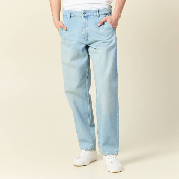 Jeans chino relax denim bleach homme