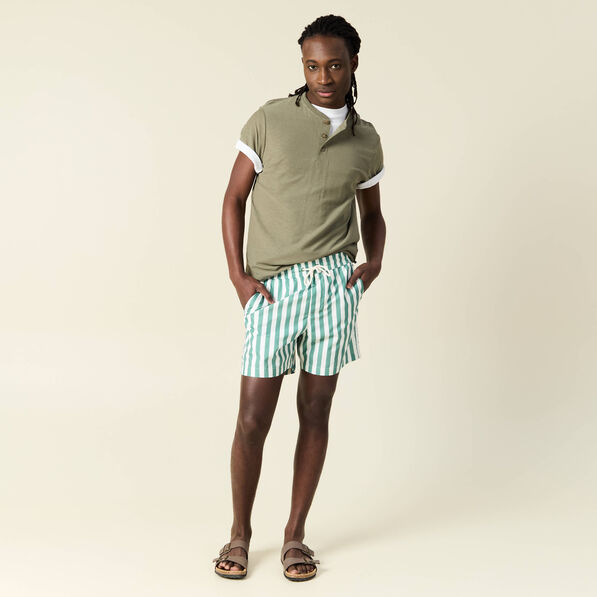 Short de bain vert homme