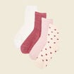Lot 4 paires chaussettes vieux rose femme